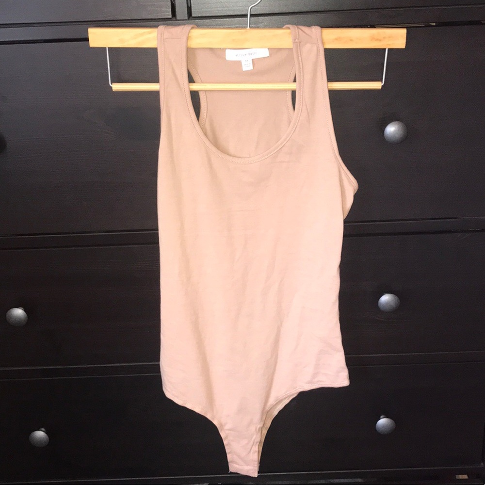 tan racer back bodysuit